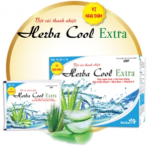 Bột sủi thanh nhiệt Herba Cool Extra vị Nha Đam (hộp 10 gói)