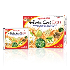 Thực phẩm bảo vệ sức khỏe: BỘT NƯỚC MÁT HERBA COOL EXTRA - Vị Bắp